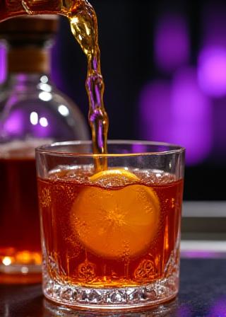 Luxury cocktail bar interior